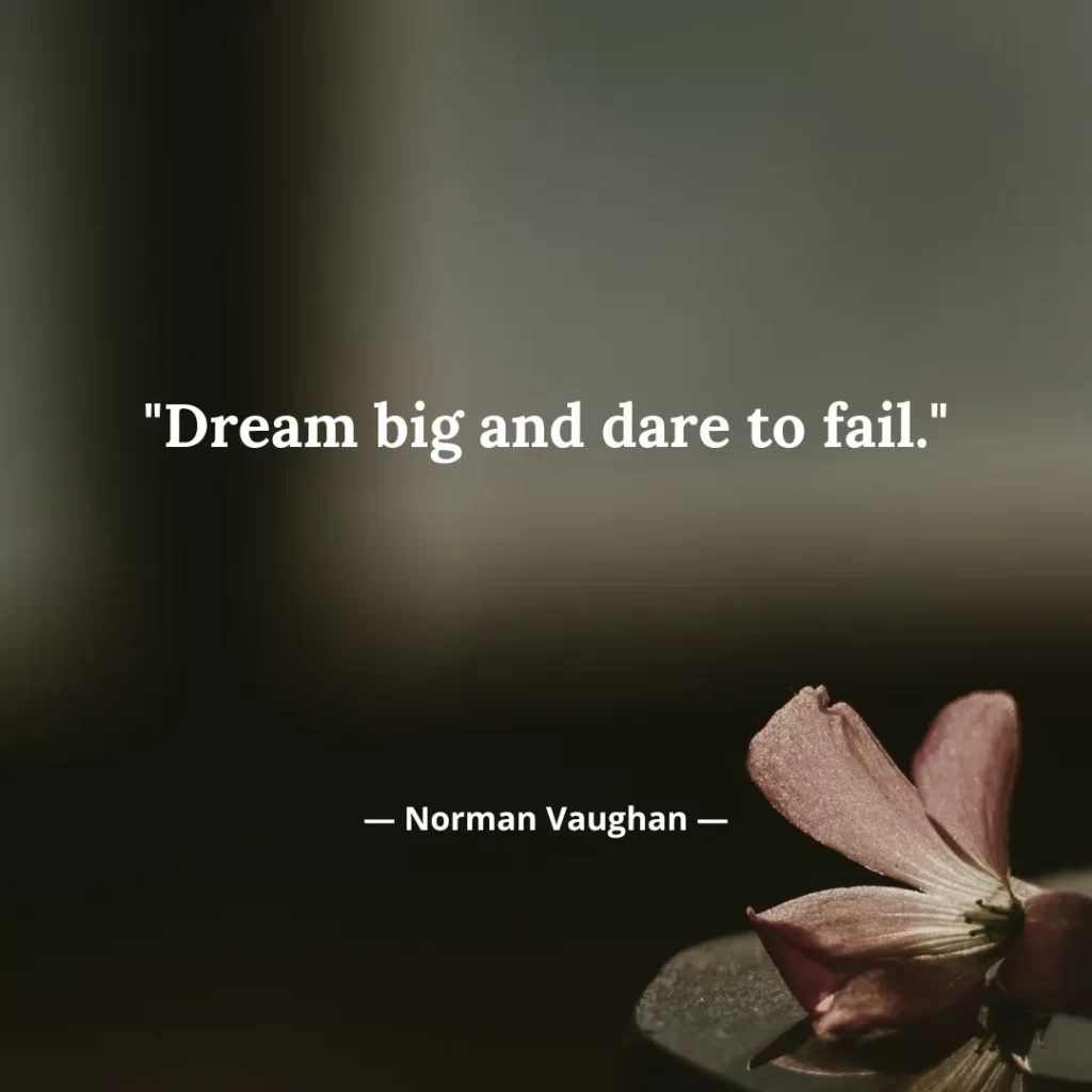 Dream big and dare to fail