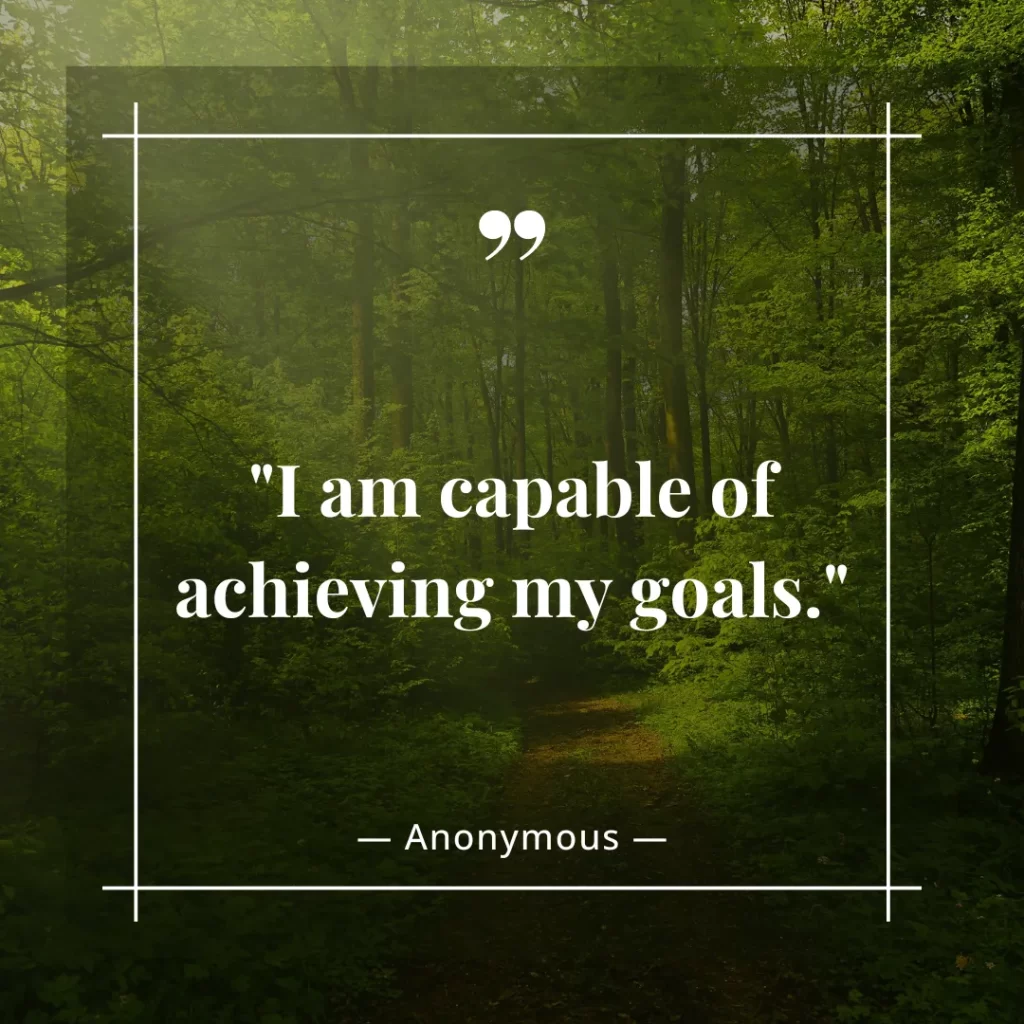 I am capable of achieving my goals